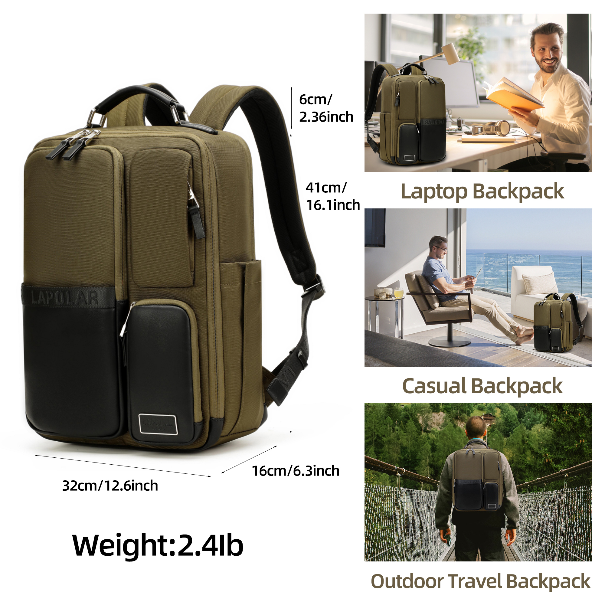 Laptop Bag Outdoor Travel Nylon Backpack