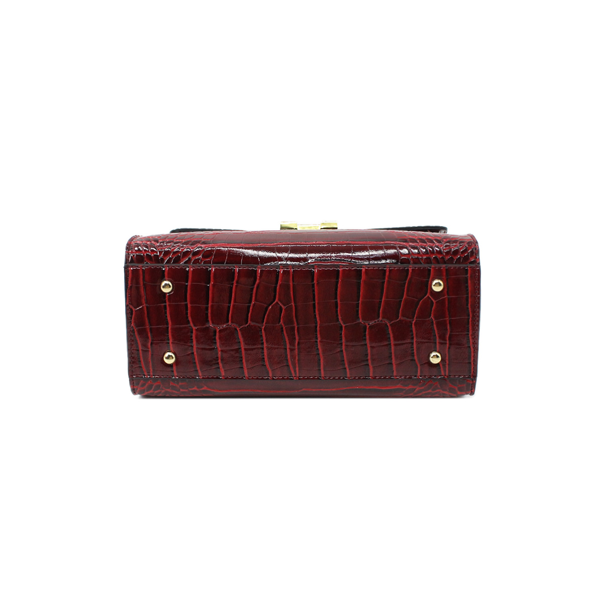Ladies Snake Print Bag Shoulder Bag Handbag-Wine Red