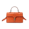 Women Snake Print Handbag Tote Bag Shoulder Bag-Orange