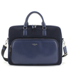 Men's Leather Nylon laptop Briefcase - Blue
