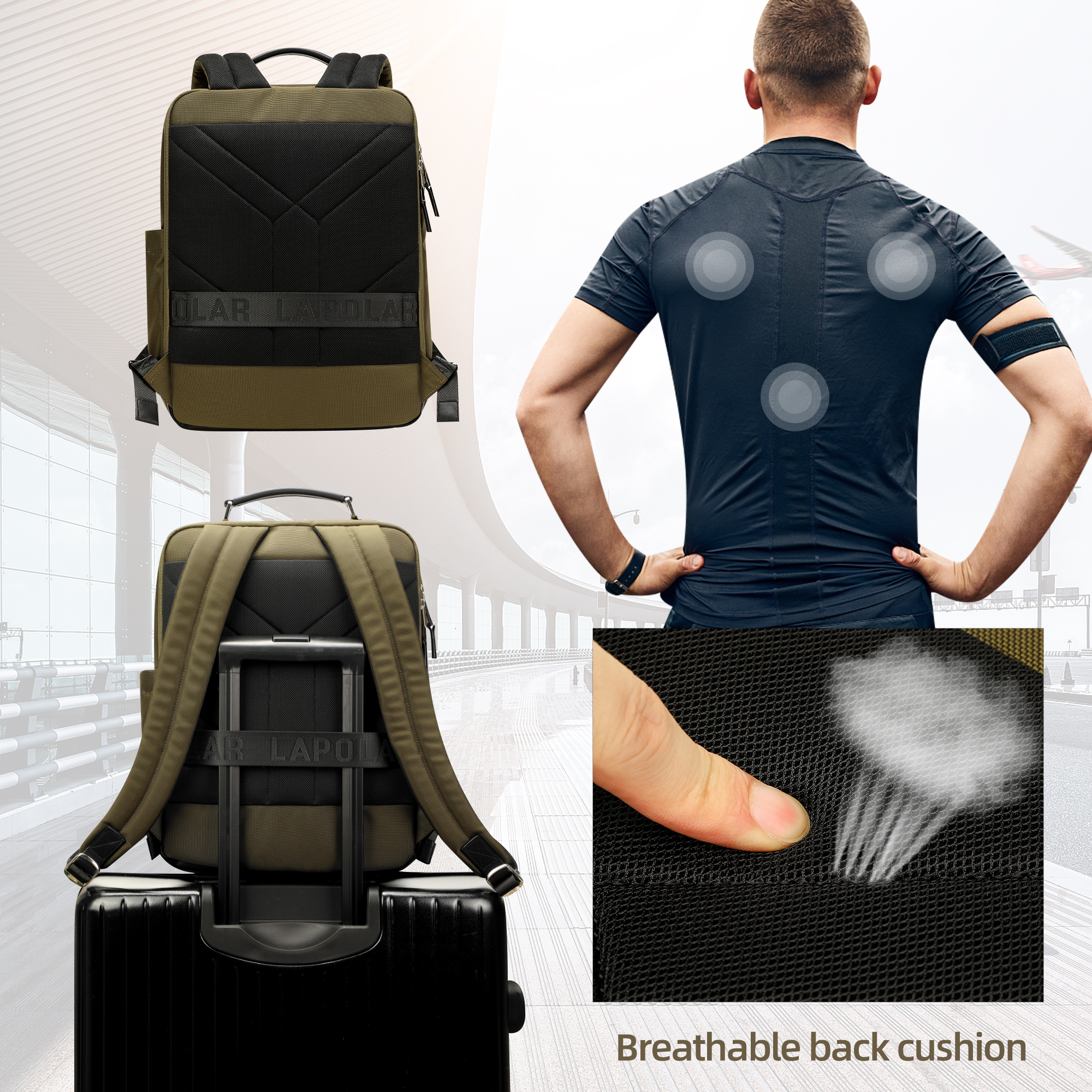Laptop Bag Outdoor Travel Nylon Backpack