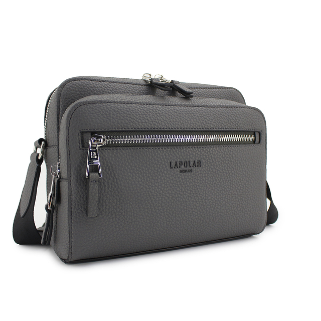 Men's Lychee Print Shoulder Bag Crossbody Bag