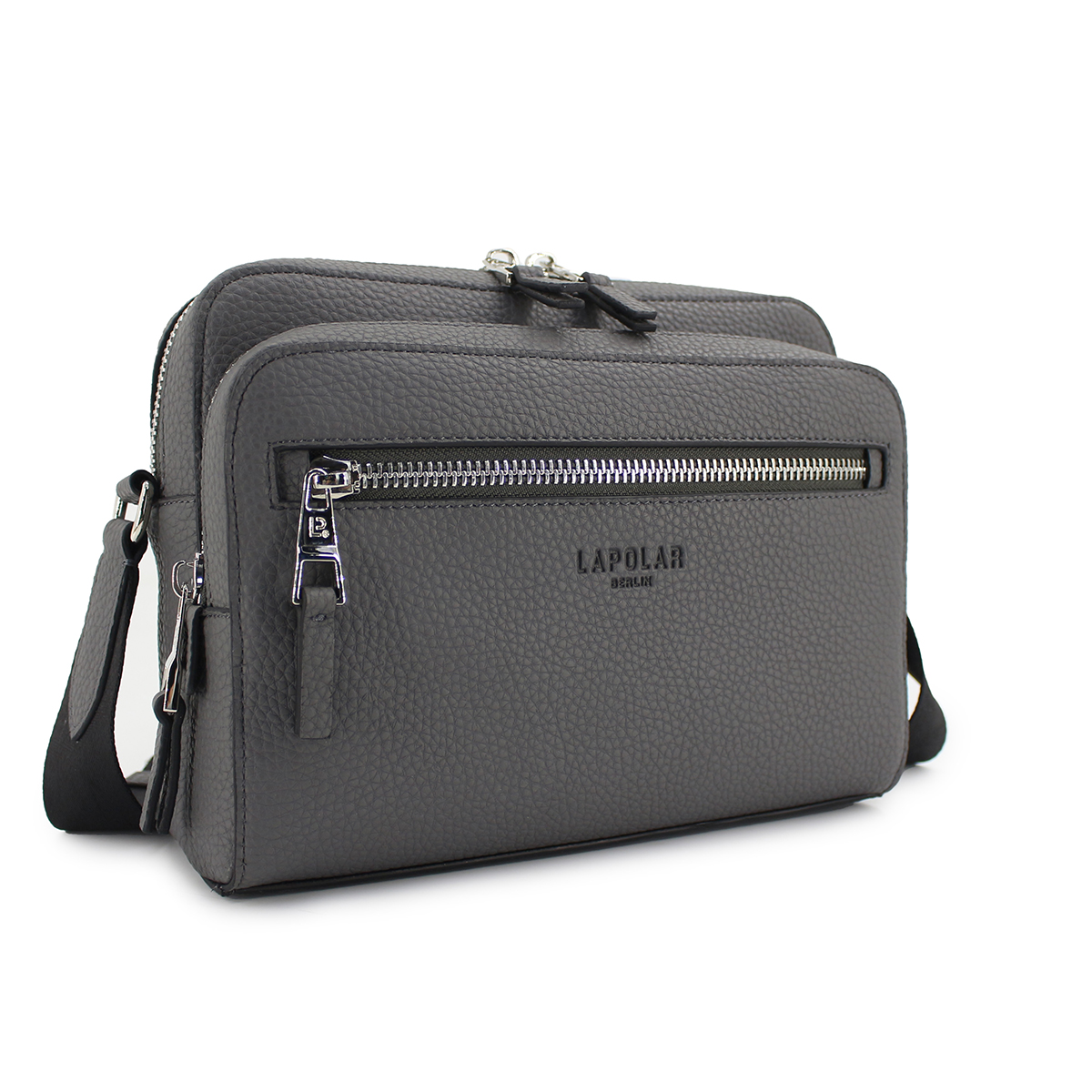 Men's Lychee Print Shoulder Bag Crossbody Bag