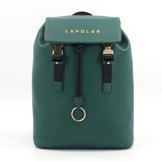 Flap Drawstring Backpack Forest Green