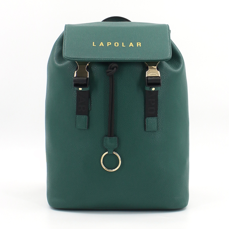 Flap Drawstring Backpack Forest Green