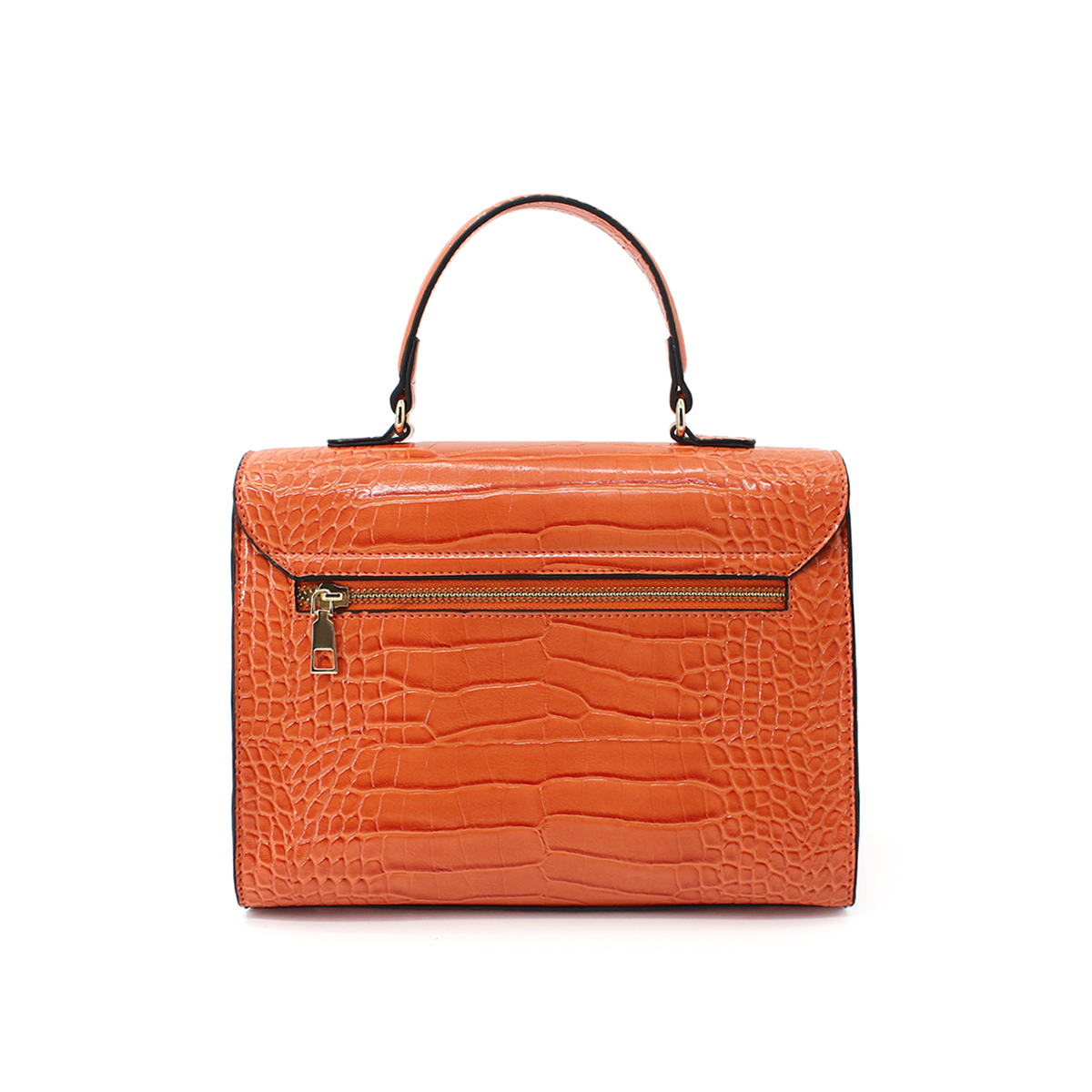 Snake Print Women Handbag Shoulder Tote Bag-Orange