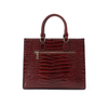 Women Large Capacity Crocodile Print Bag Shoulder Bag Crossbody Bag-Wine Red