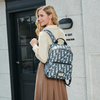 Women's Alphabet Printed Commuter School Backpack