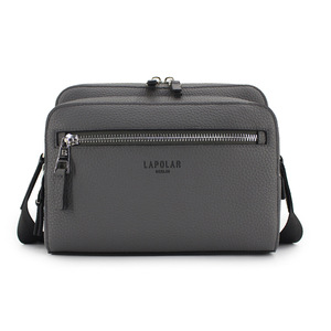 Men's Lychee Print Shoulder Bag Crossbody Bag