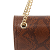 Snake Print Sling Handbag with Chain Sling