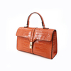 Women Snake Print Handbag Tote Bag Shoulder Bag-Orange