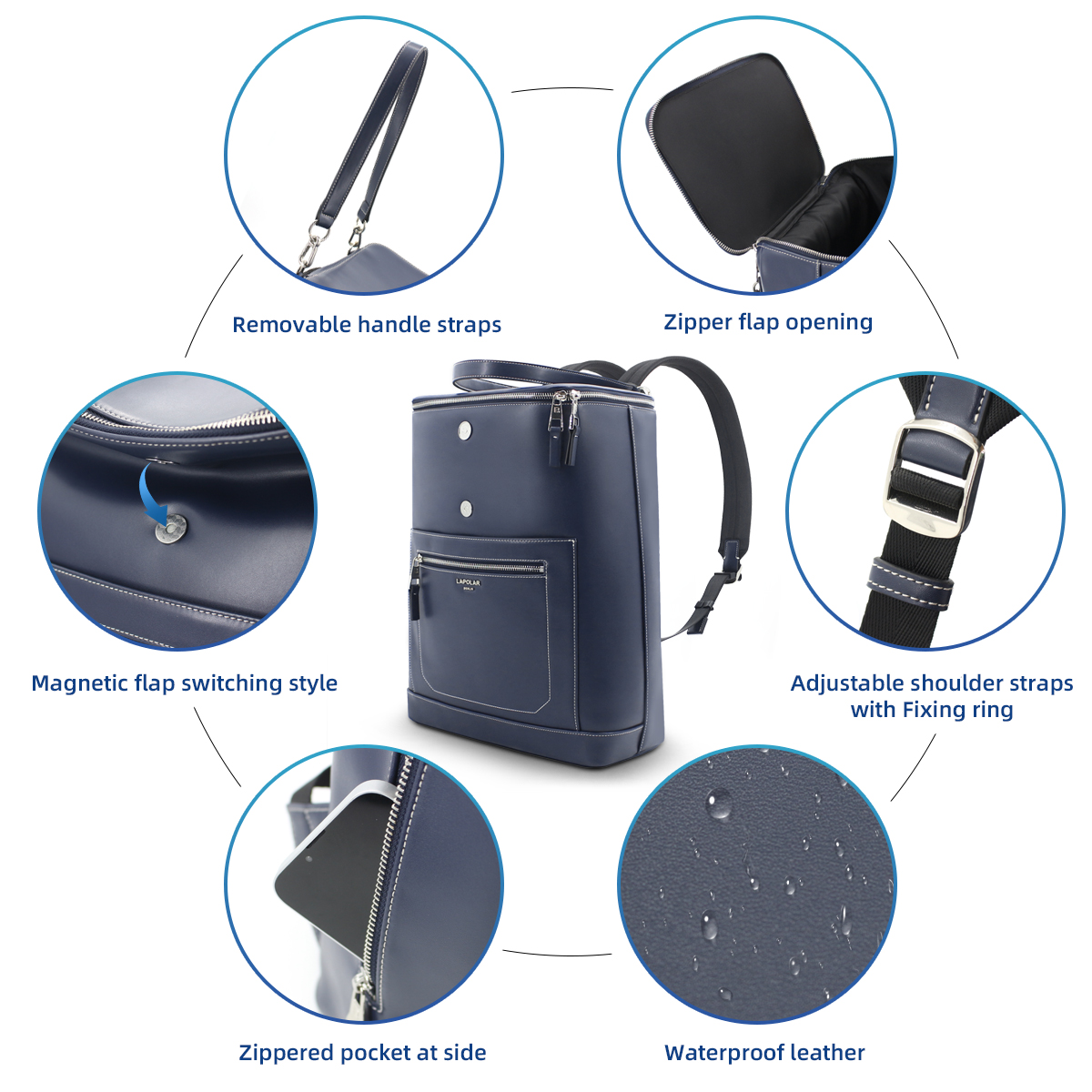Business Casual Flap Laptop Backpack