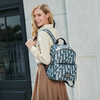 Women's Alphabet Printed Commuter School Backpack