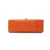Women Snake Print Handbag Tote Bag Shoulder Bag-Orange