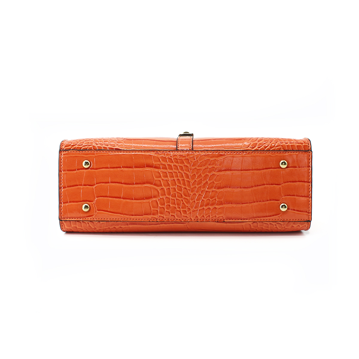 Women Snake Print Handbag Tote Bag Shoulder Bag-Orange