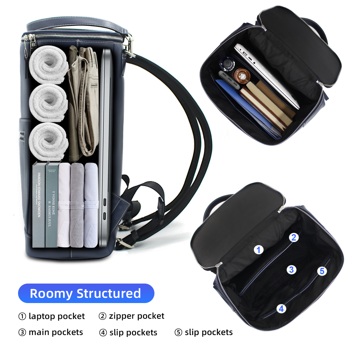Business Casual Flap Laptop Backpack