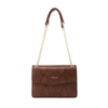 Snake Print Sling Handbag with Chain Sling