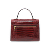 Ladies Snake Print Bag Shoulder Bag Handbag-Wine Red