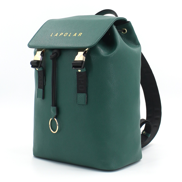 Flap Drawstring Backpack Forest Green