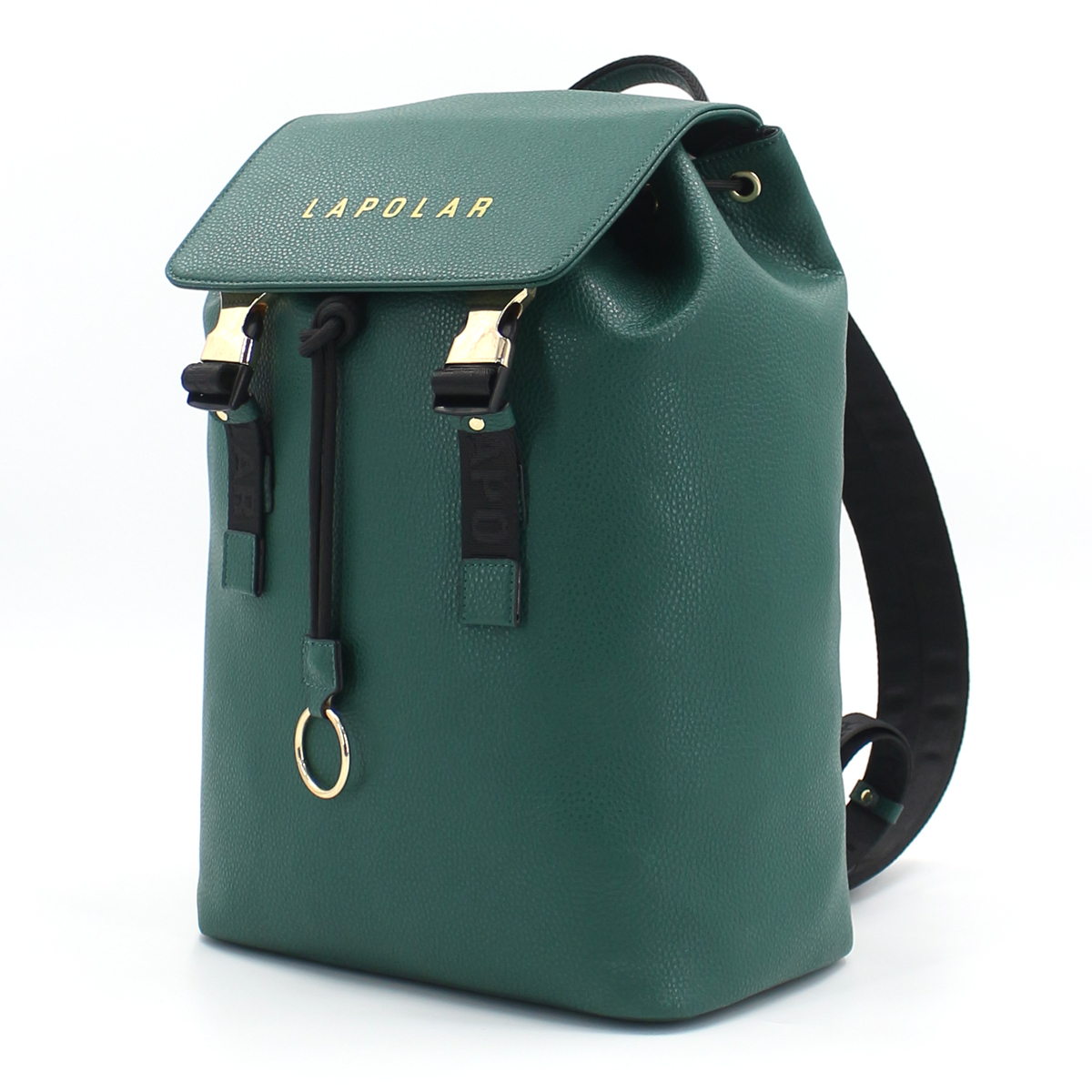Flap Drawstring Backpack Forest Green
