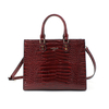 Women Large Capacity Crocodile Print Bag Shoulder Bag Crossbody Bag-Wine Red
