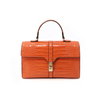 Women Snake Print Handbag Tote Bag Shoulder Bag-Orange