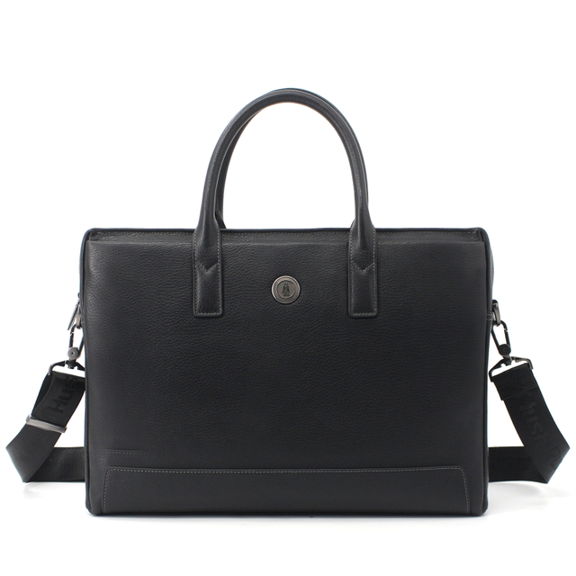Business Genuine Leather Briefcase Laptop Handbag for Men
