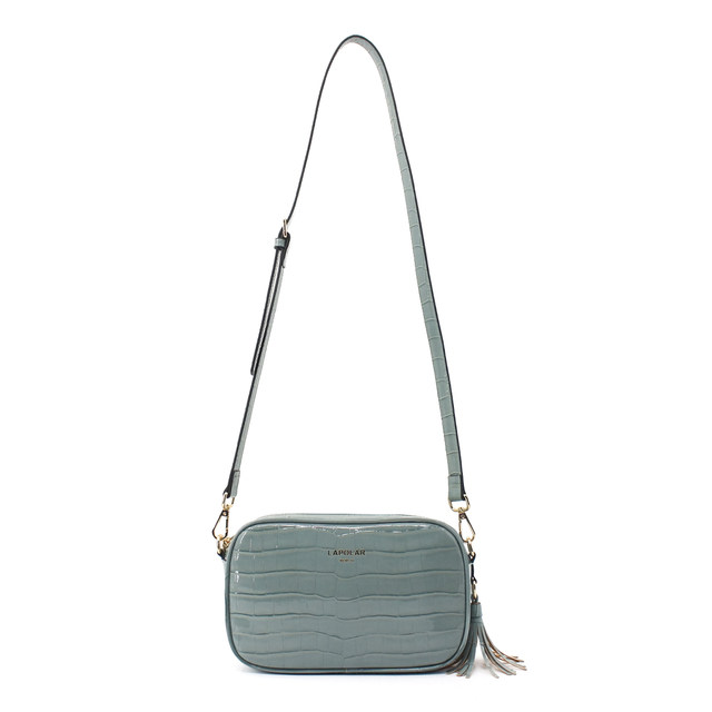 Crossbody Women's Shoulder Bags Blue Croc Emboss Customize Crossbody Bag