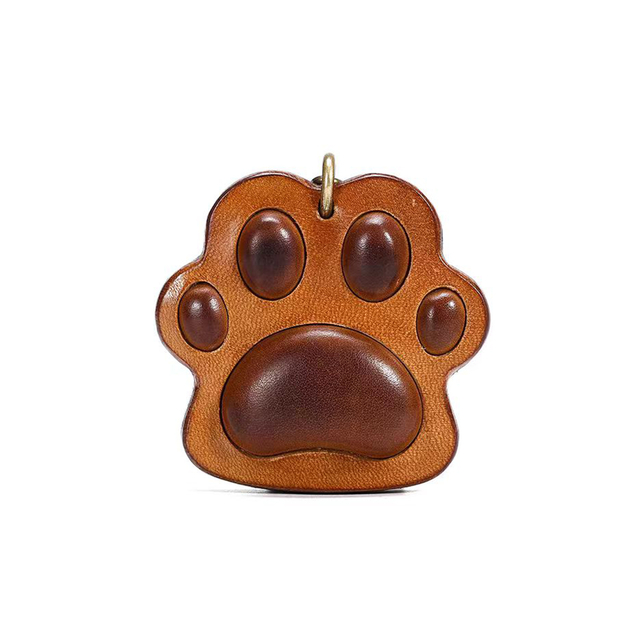 Creative Cat Claw Keychain Genuine Leather Handmade Bag Ornament