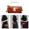 Women's Cowhide Shoulder Bag Vintage Cylindrical Bag