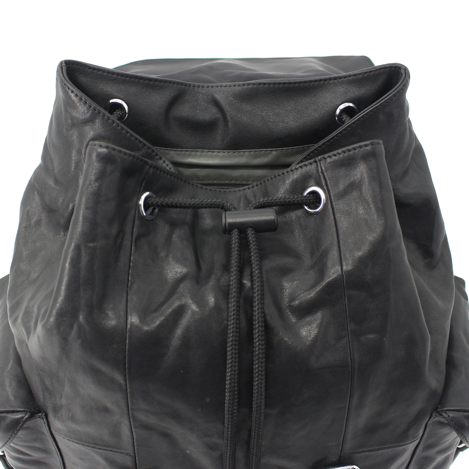 Chic Synthetic Versatile Flip Drawstring Leather Backpacks