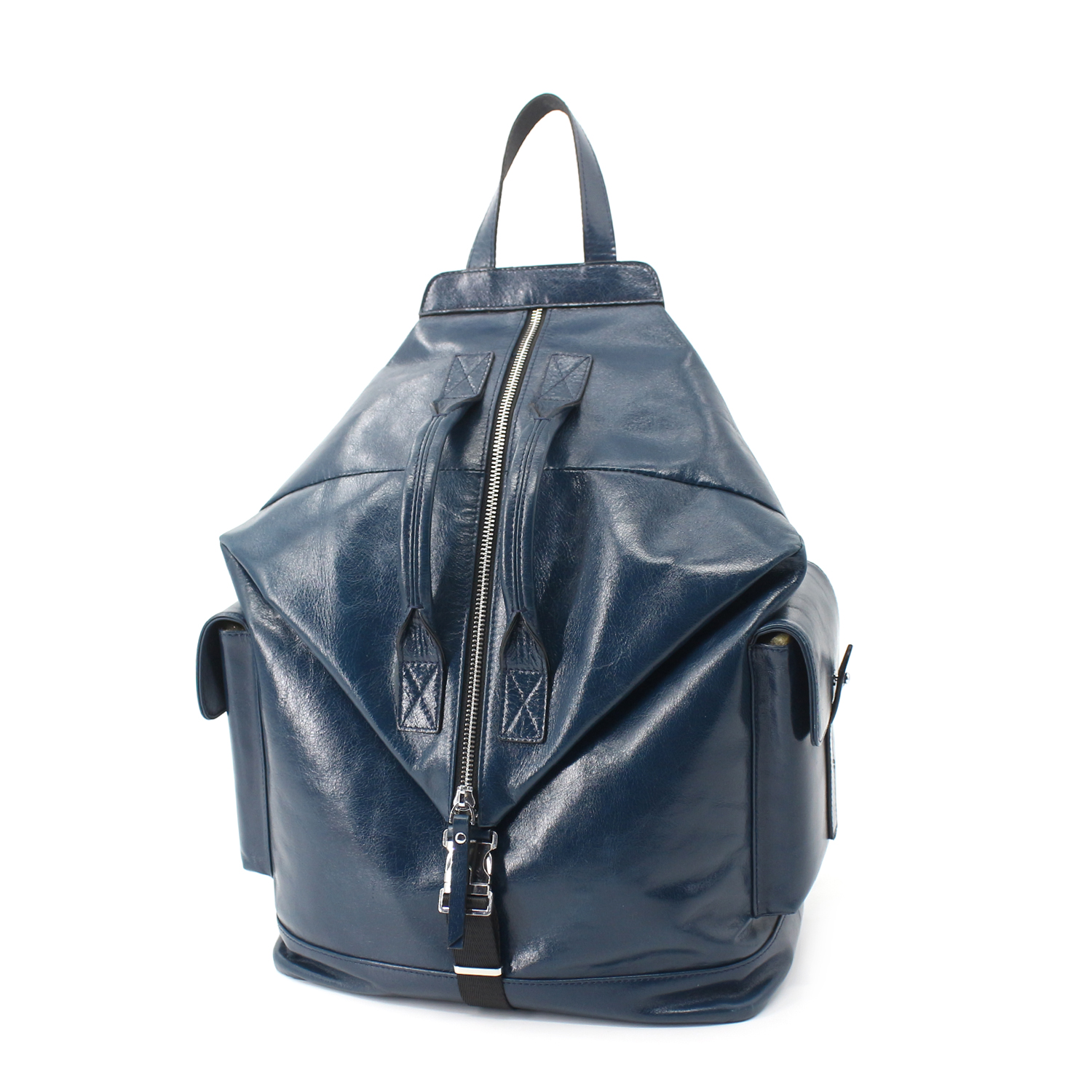 Classic Faux Expandable Oilskin Leather Backpacks