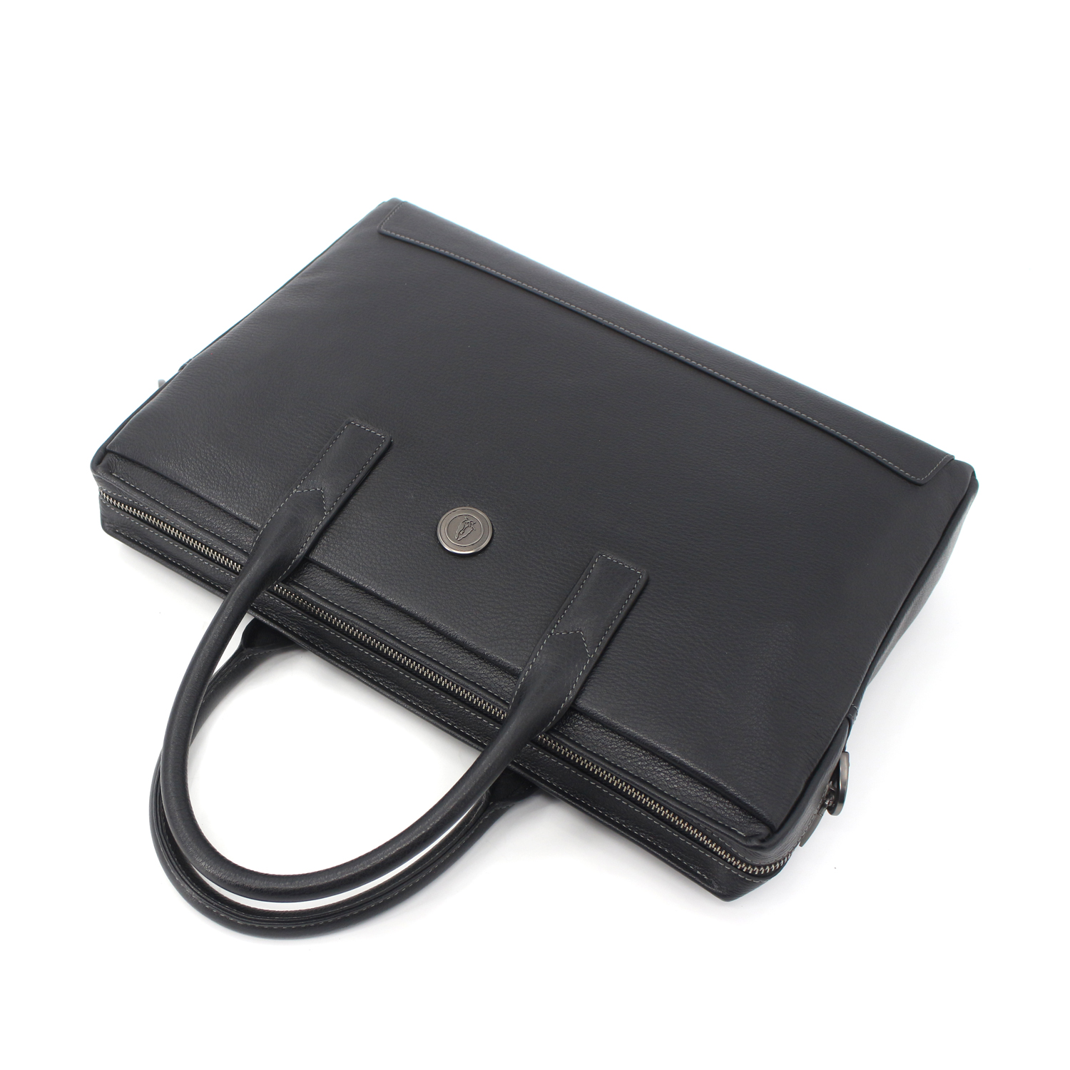 Business Genuine Leather Briefcase Laptop Handbag for Men