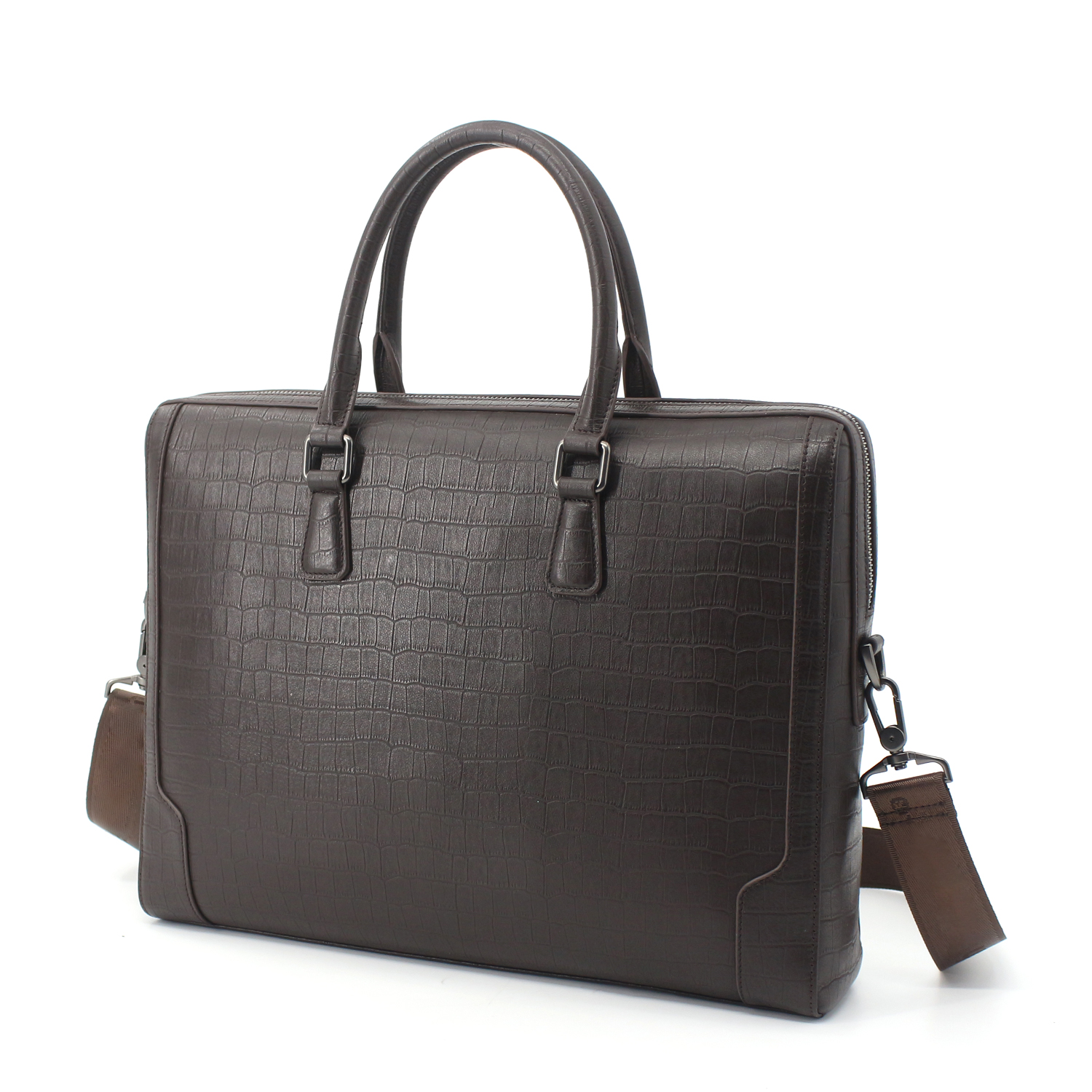 Men's Business Bag Genuine Leather Briefcase Shoulder Laptop Bag