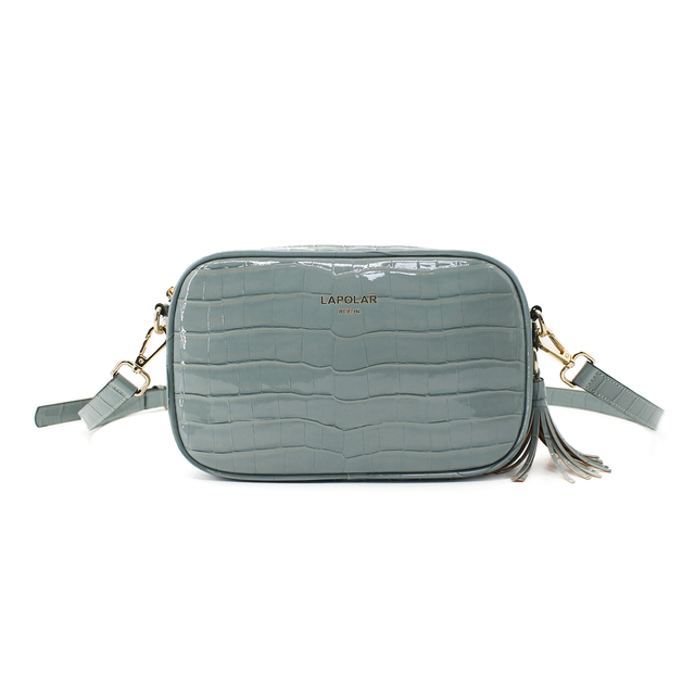 Crossbody Women's Shoulder Bags Blue Croc Emboss Customize Crossbody Bag