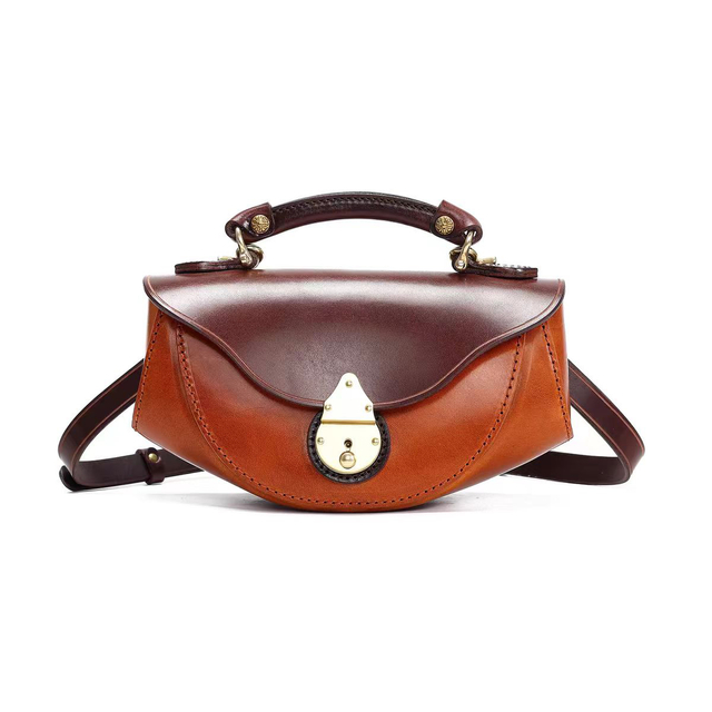 Genuine Leather Boat Bag Messenger Bag Handmade Shoulder Bag