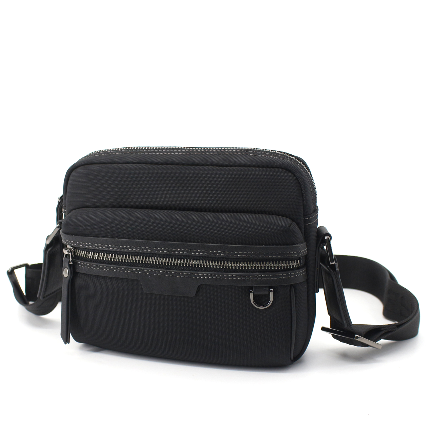 Side-back Nylon Microfiber Small Crossbody Bag Casual Shoulder Starry Sky Black 