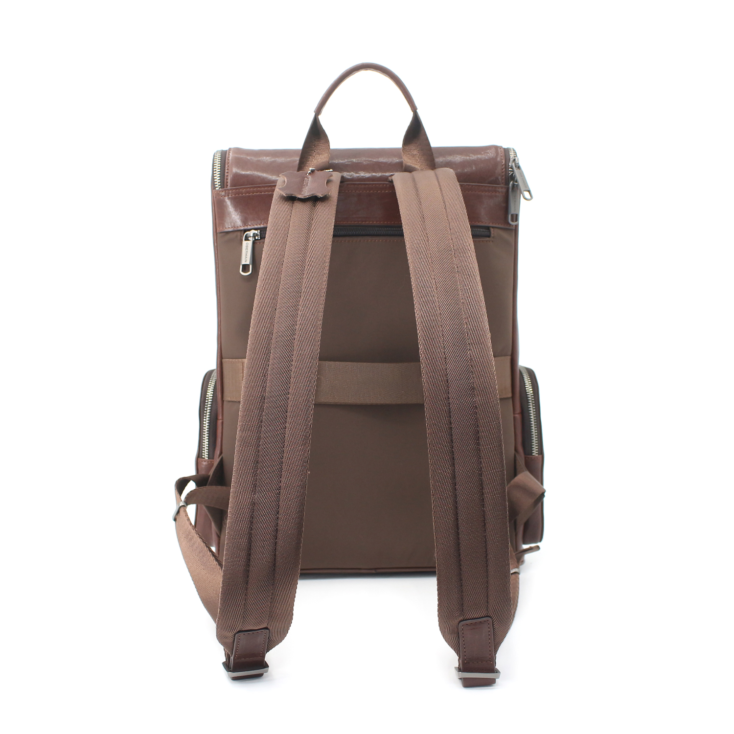 Mens Laptop Backpack Genuine Leather 15.6 inch Computer Bag