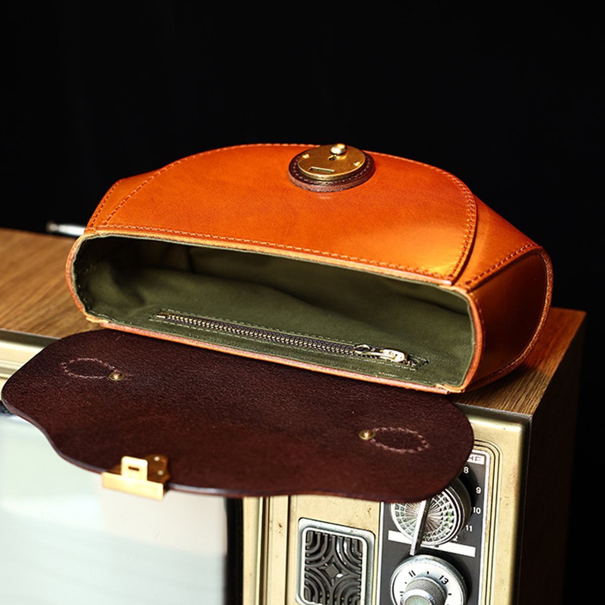 Genuine Leather Boat Bag Messenger Bag Handmade Shoulder Bag