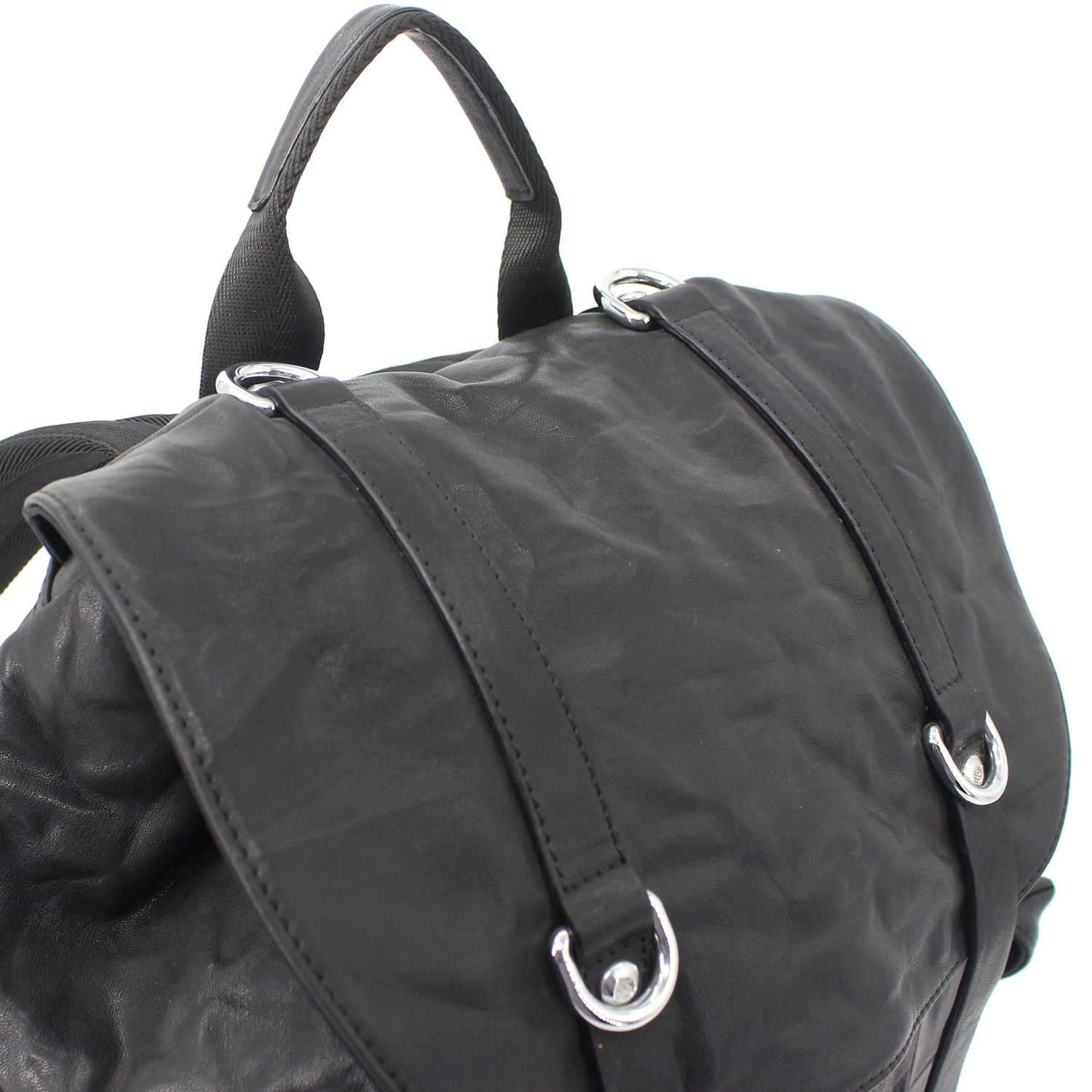 Chic Synthetic Versatile Flip Drawstring Leather Backpacks