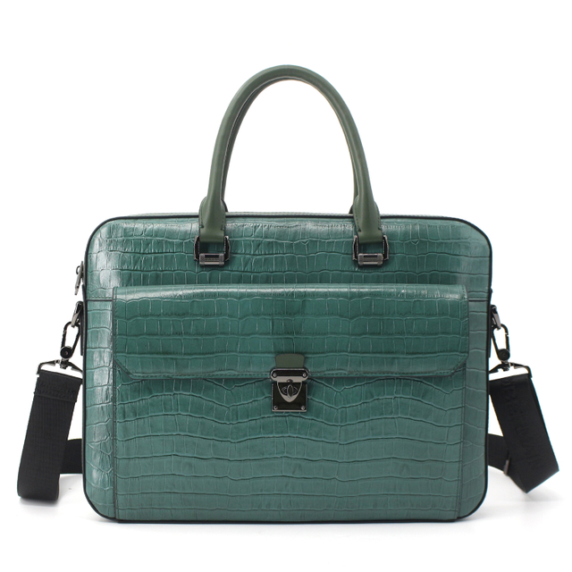 Genuine Leather Briefcas Business Shoulder Bag for Men