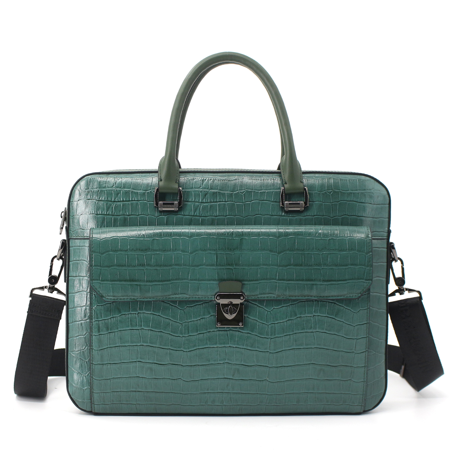 Genuine Leather Briefcas Business Shoulder Bag for Men