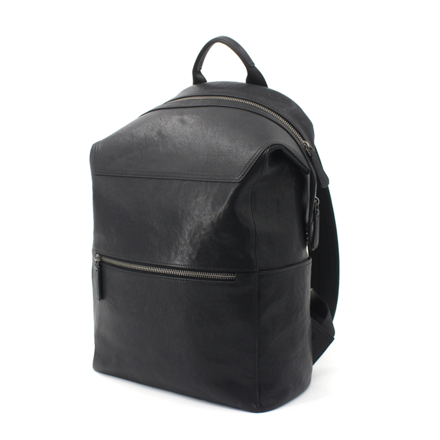 Oilskin Leather Backpack 15.6" Laptop Computer Shoulder Bag for Men