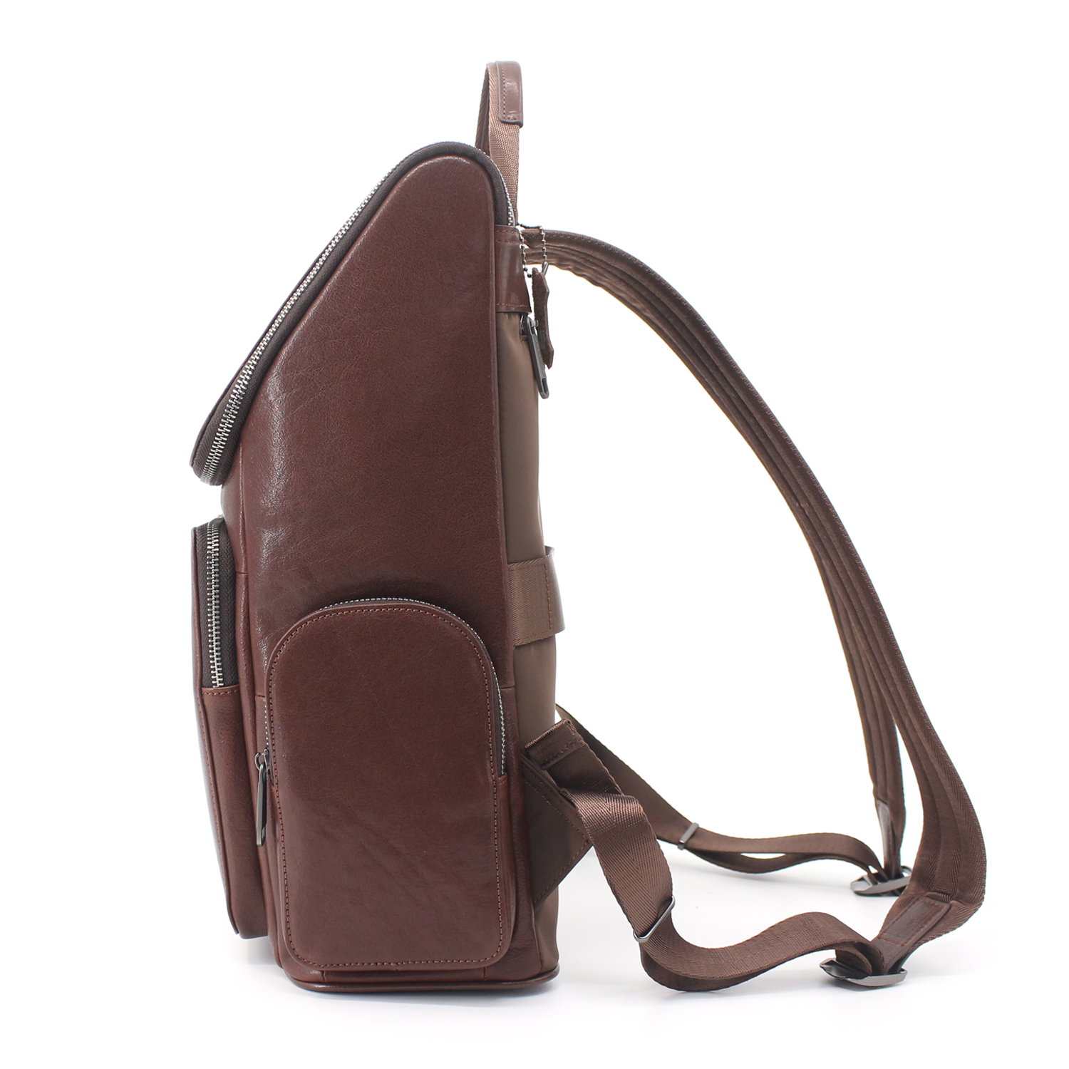 Mens Laptop Backpack Genuine Leather 15.6 inch Computer Bag