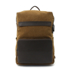 Carry-On Travel Backpack for Men, Microfiber Canvas Casual Rucksack