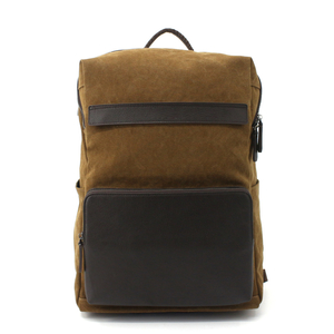 Carry-On Travel Backpack for Men, Microfiber Canvas Casual Rucksack