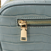 Crossbody Women's Shoulder Bags Blue Croc Emboss Customize Crossbody Bag