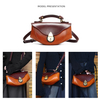 Genuine Leather Boat Bag Messenger Bag Handmade Shoulder Bag