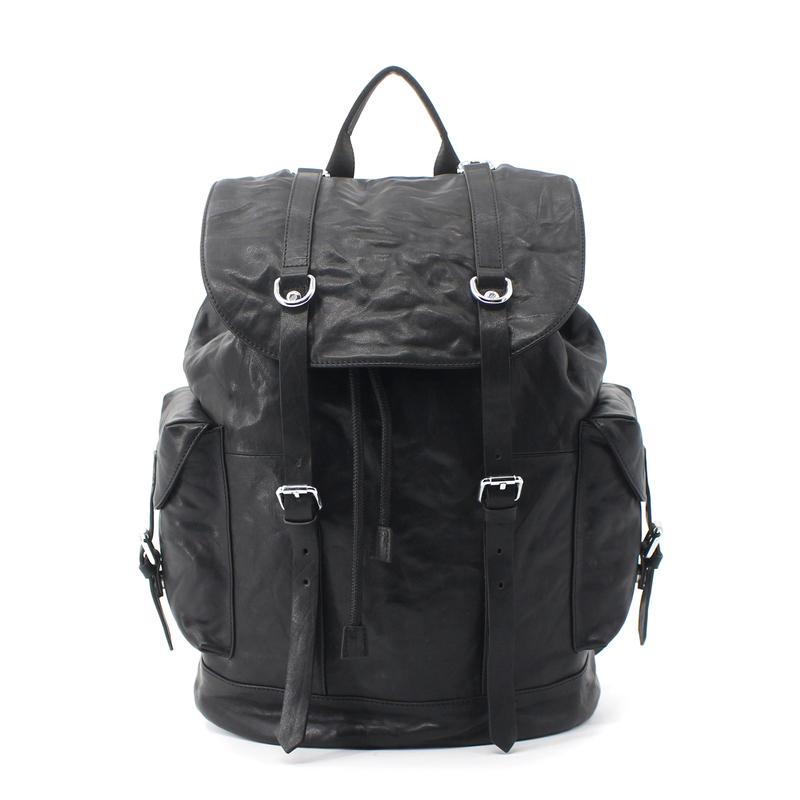 Chic Synthetic Versatile Flip Drawstring Leather Backpacks