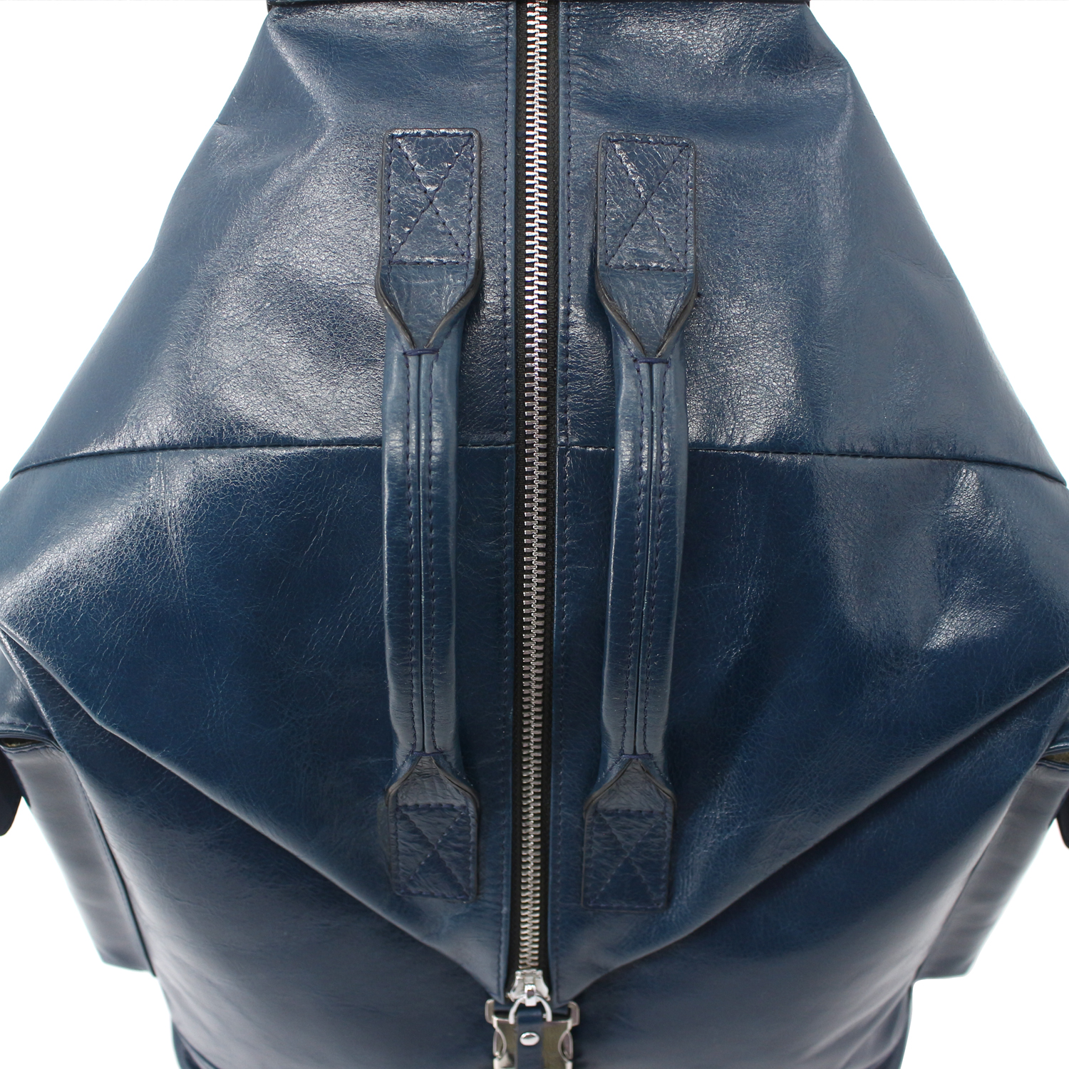 Classic Faux Expandable Oilskin Leather Backpacks